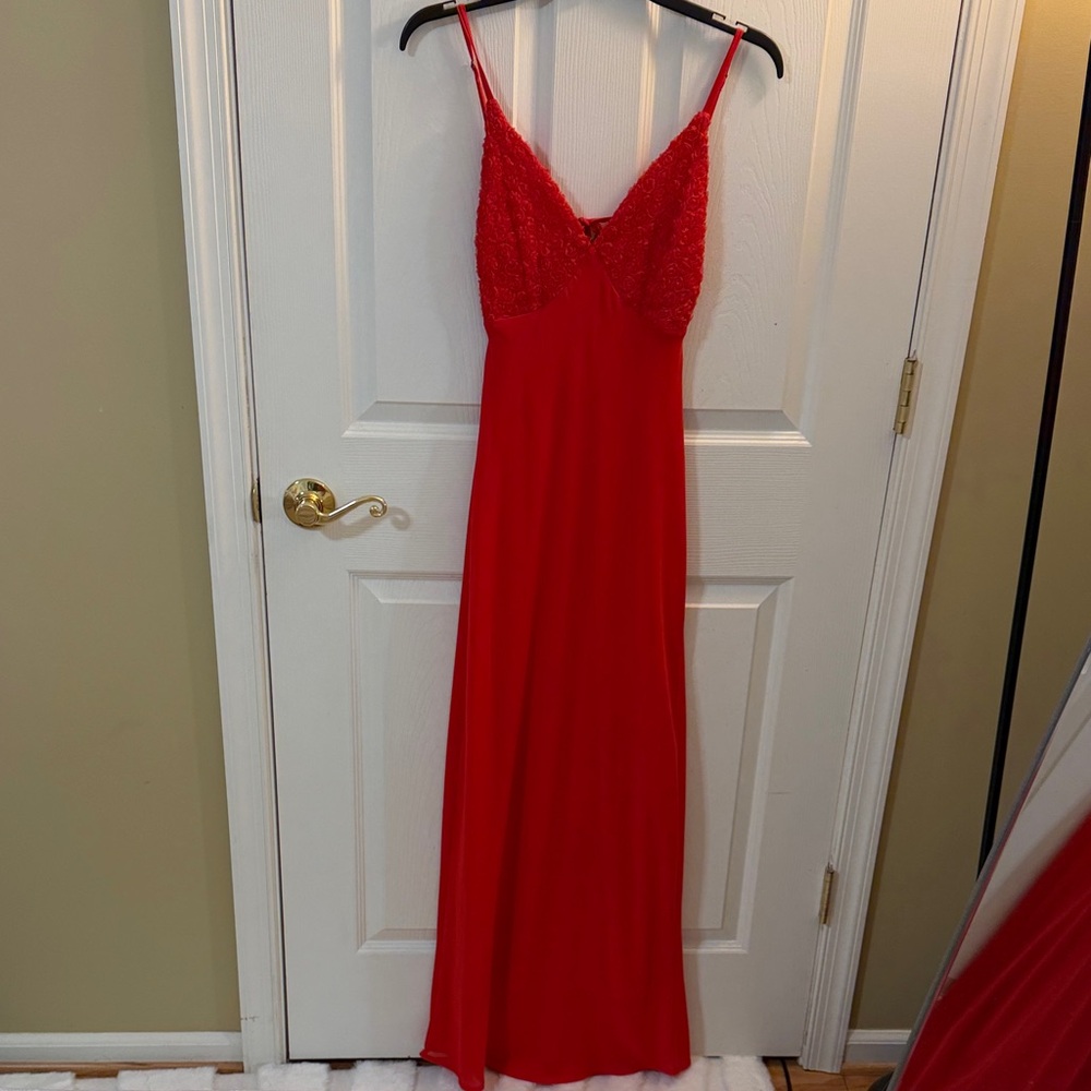 wild fable red maxi slip dress
